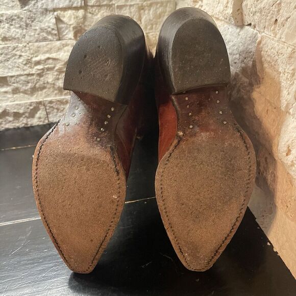 Justin Boots Women’s Size 6.5 B Western Cowgirl Brown Leather Pointed Toe L4606 - Picture 8 of 9